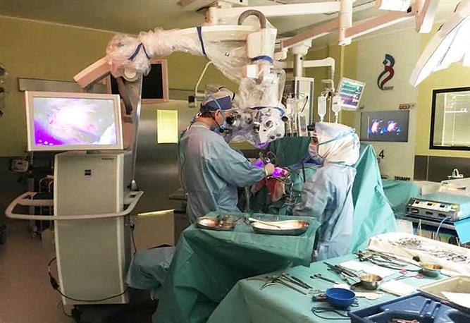 Razavi Hospital achieved one of the most advanced surgical procedures for Brain Tumor